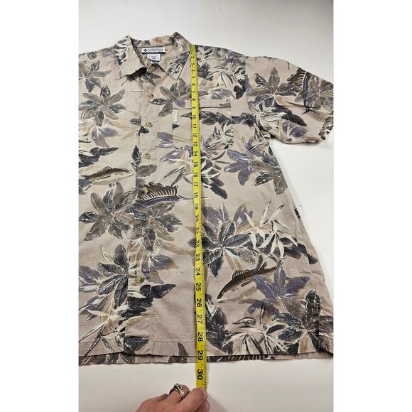 Columbia men size medium short sleeve island hawaiin button up EUC 100% cotton ^ - Picture 7 of 7